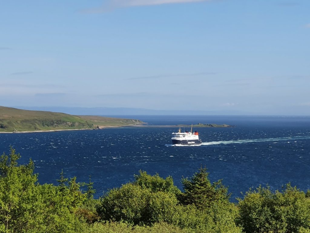 Ferry boat sailing in sea